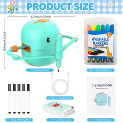 Shovira drawing robot with markers enabling vibrant color artworks