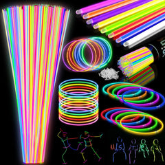 SHQDD 100Pcs Glow Sticks bulk pack for vibrant party lighting