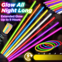 SHQDD glow sticks with accessories for customizable party jewelry