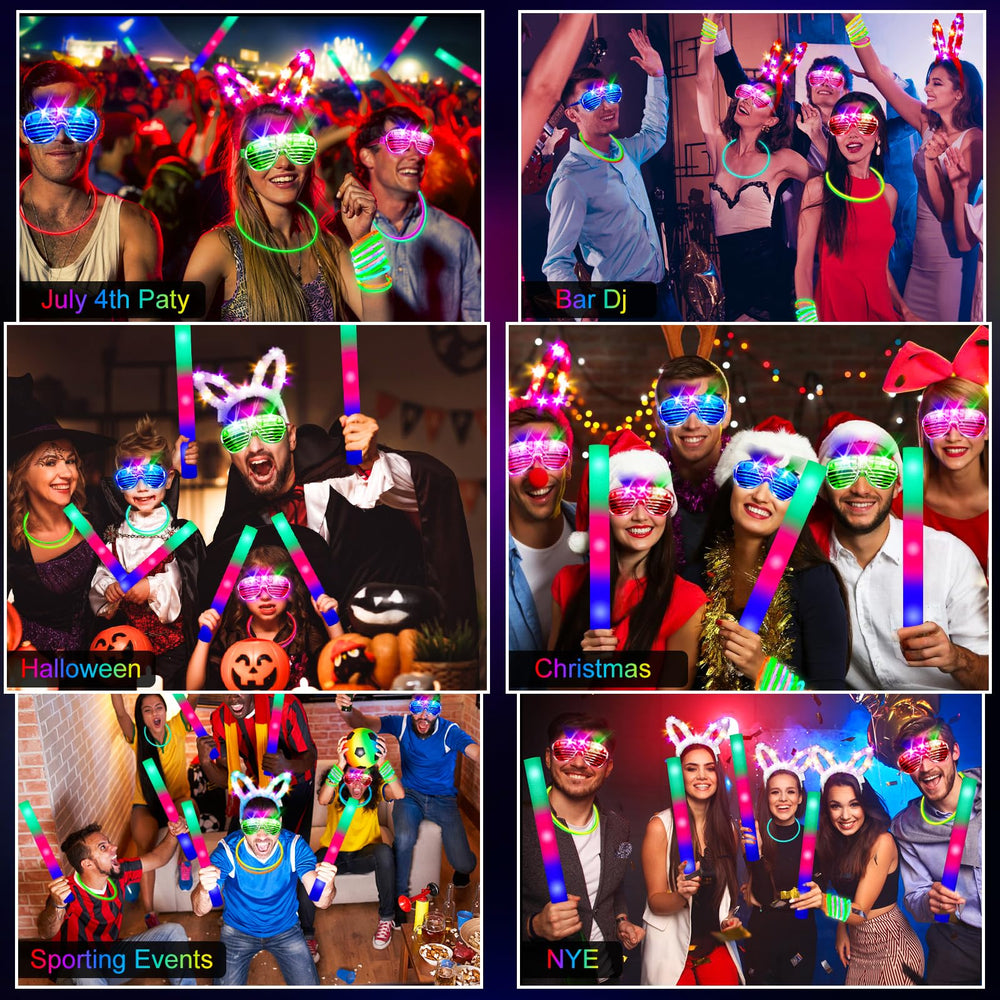 SHQDD neon party supplies pack ideal for birthdays, holidays, and events.