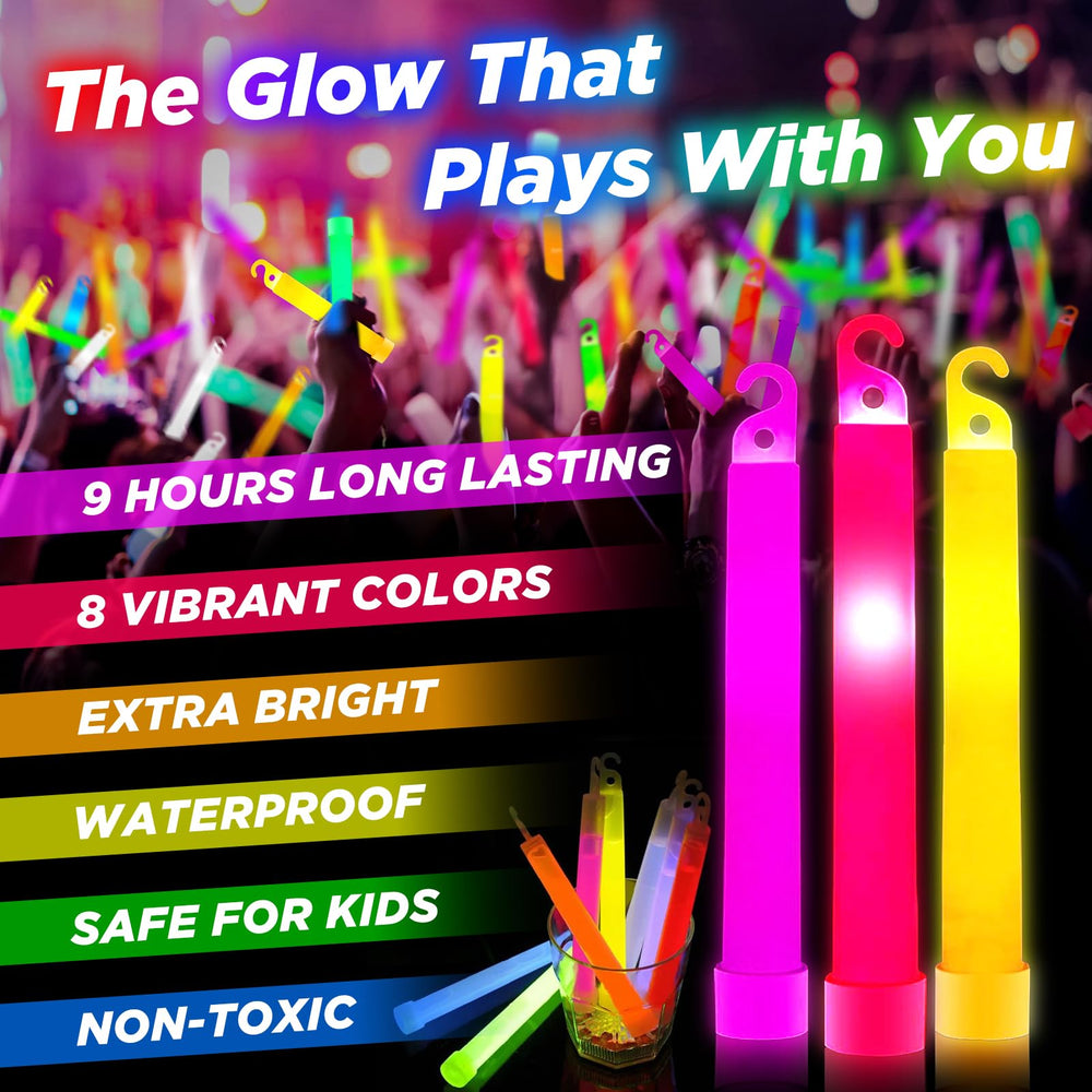 SHQDD glow sticks are waterproof and leak-proof for outdoor events.