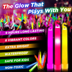 SHQDD glow sticks are waterproof and leak-proof for outdoor events.