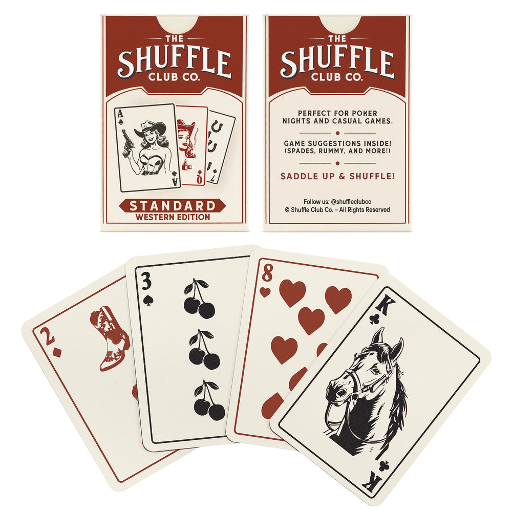 Cowboy-on-horse artwork evokes classic ambience during poker.