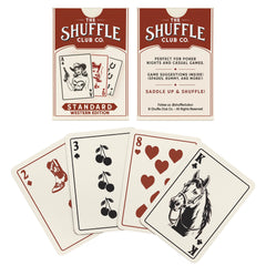 Cowboy-on-horse artwork evokes classic ambience during poker.