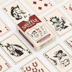 Shuffle Club Co Western deck with hand-illustrated cowboy art for collectors.