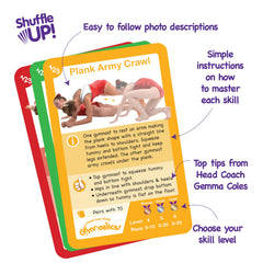 Shuffle Up Gymnastics makes a thoughtful gift for active, imaginative movers.