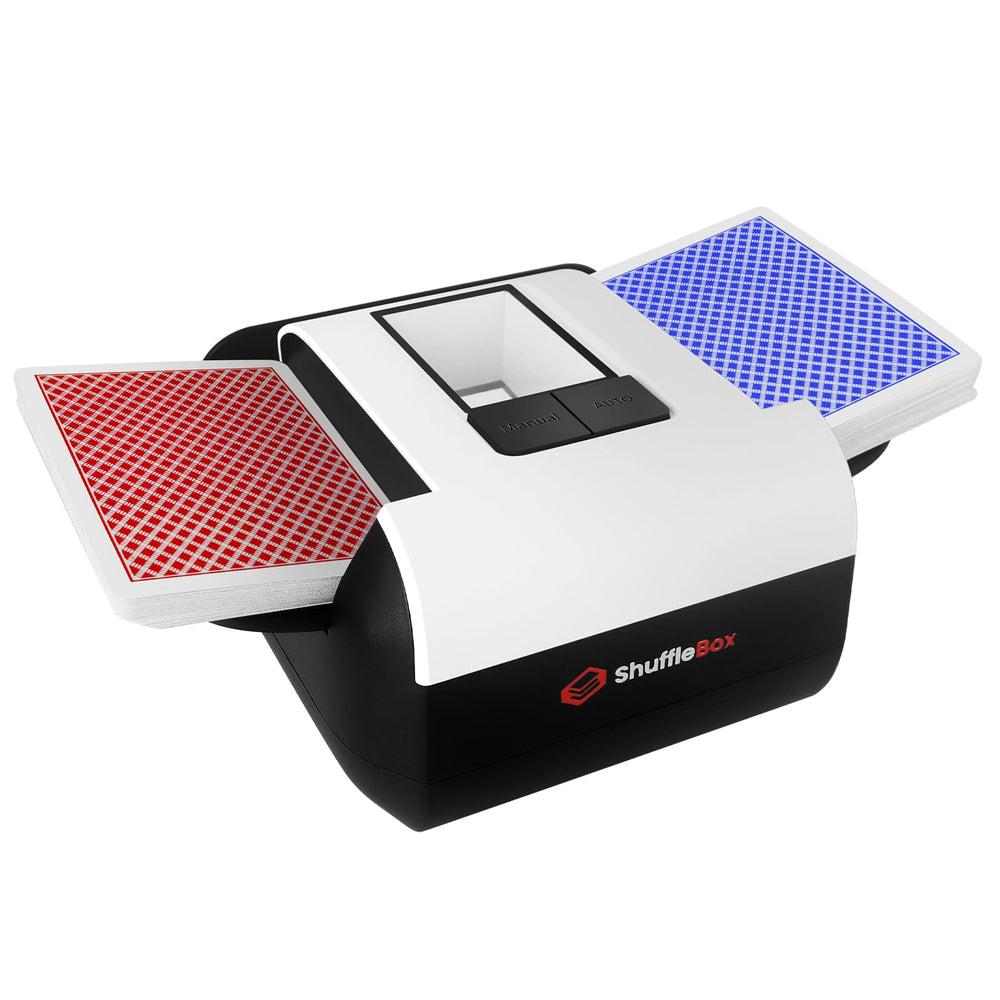 ShuffleBox S1 auto shuffle in action for fast, hands-free dealing.