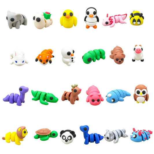 SHULI 24-piece 3D animal set collection shown, ideal for classroom rewards and imaginative play