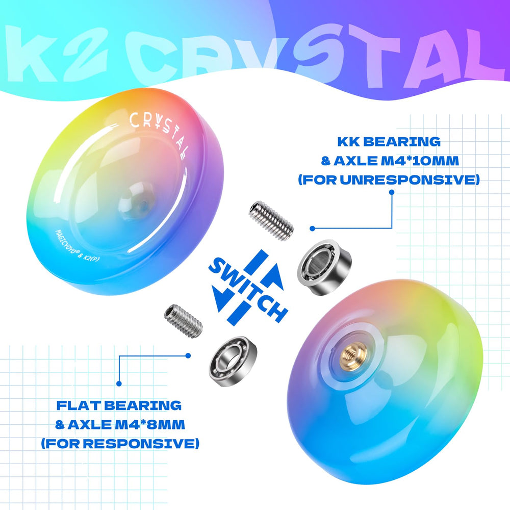 ShungRu Crystal K2 yoyo with durable PC build for long sessions.