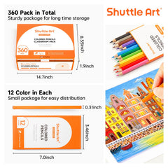 Shuttle Art bulk pencils ideal for teachers stocking school supplies.