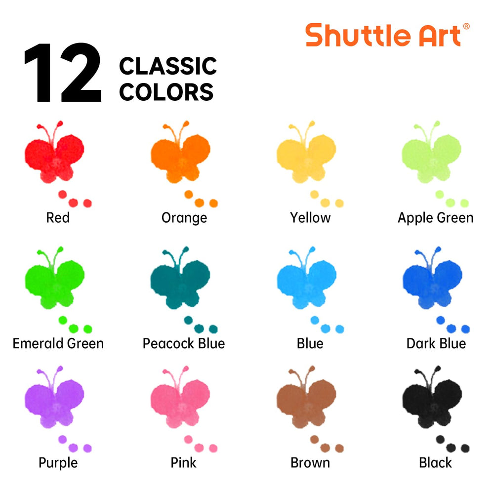 Shuttle Art Dot Makers with 20-sheets activity book supports guided, creative play.
