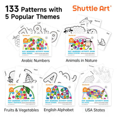 Shuttle Art dot markers activity books collection with 135 dotting sheets.