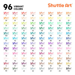 Shuttle Art 96-color swatches shown for planning color schemes