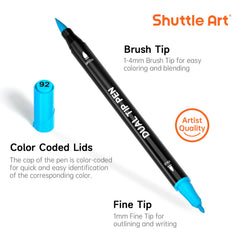 Shuttle Art brush tip detail demonstrates flexible 1-4 mm brush
