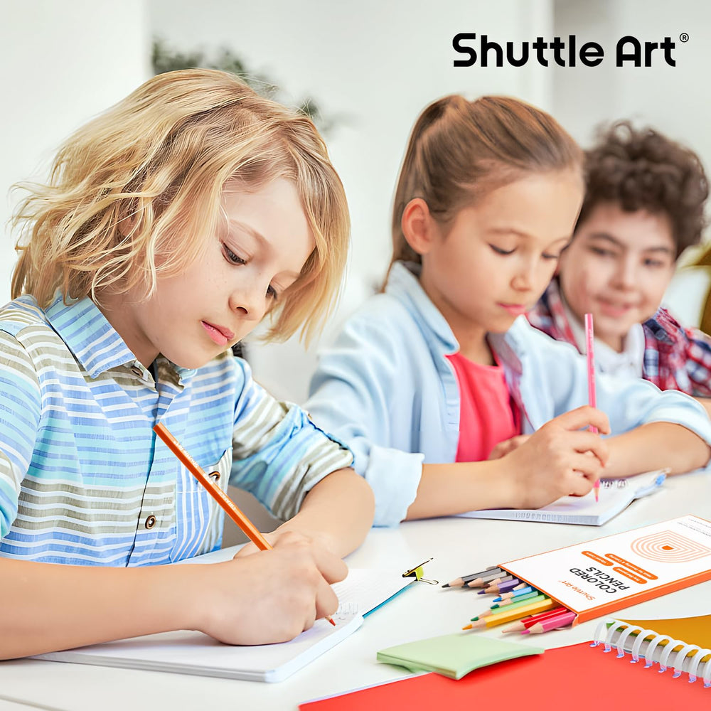 Shuttle Art kid-friendly drawing setup shown in the image.