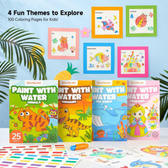 Shuttle Art Paint with Water Sea Worlds page prompting calming color play
