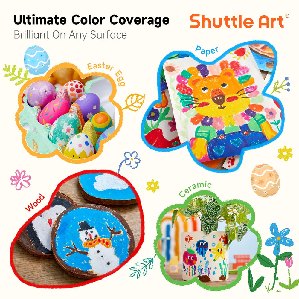 Shuttle Art non-toxic tempera sticks safe for kids and classrooms