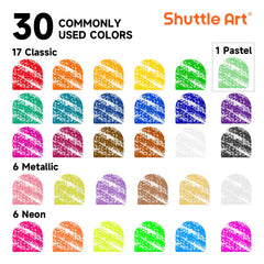 Shuttle Art tempera sticks smooth drawing without brushes for easy kid-friendly painting