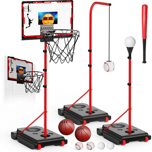 SHXYKZ basketball hoop stand with adjustable height for indoor and outdoor play