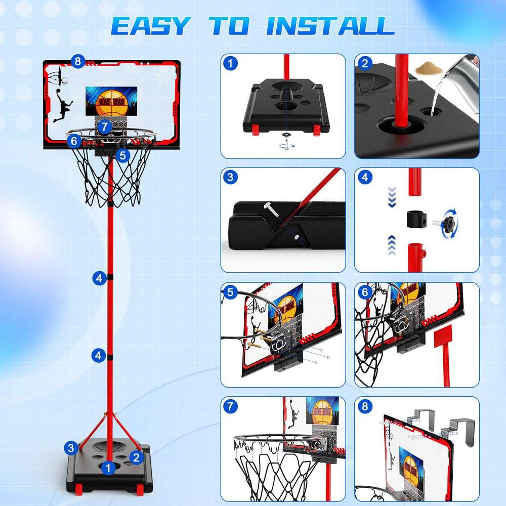 SHXYKZ door-hanging hoop for quick indoor setup