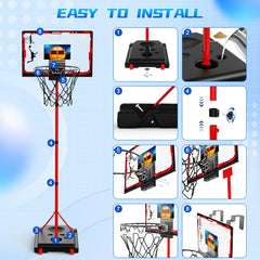 SHXYKZ door-hanging hoop for quick indoor setup