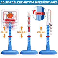 ShyLizard hanging baseball stand image, new hitting setup for kids.