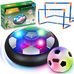 ShyLizard hover soccer ball set gliding smoothly on indoor floors.