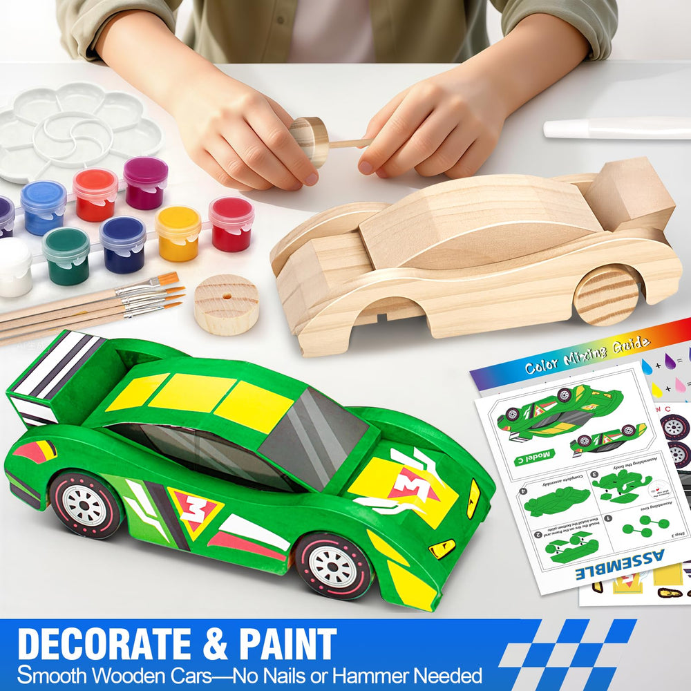 Shyling paint tray keeps colors organized during painting.