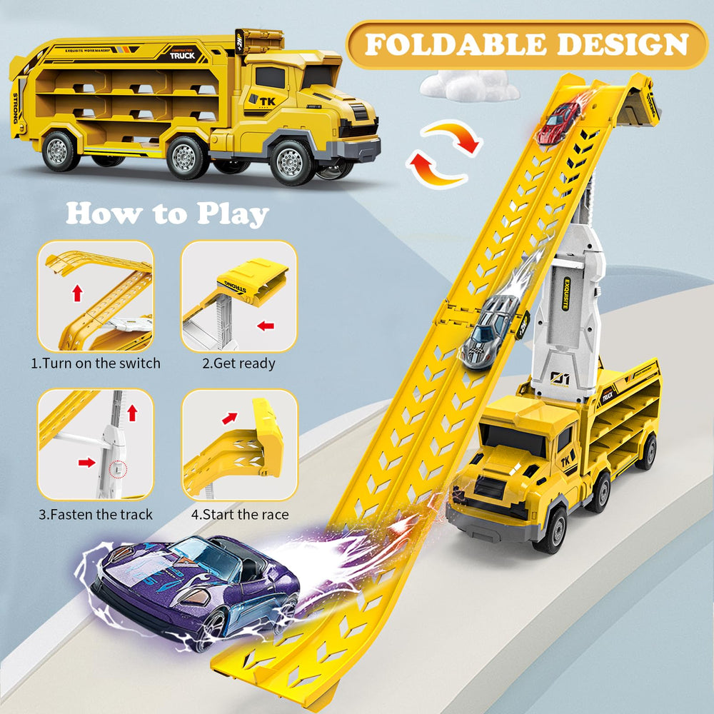 ShyLizard bright yellow toy set designed for imaginative racing