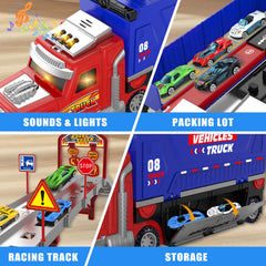 ShyLizard Carrier Truck metal cars pack included for immediate racing