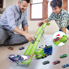 ShyLizard dinosaur carrier truck comes gift-ready in a decorative box.