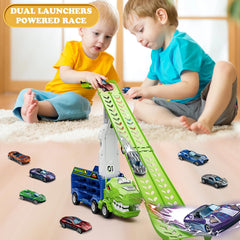 ShyLizard dinosaur carrier truck uses non-toxic materials for safe indoor play.
