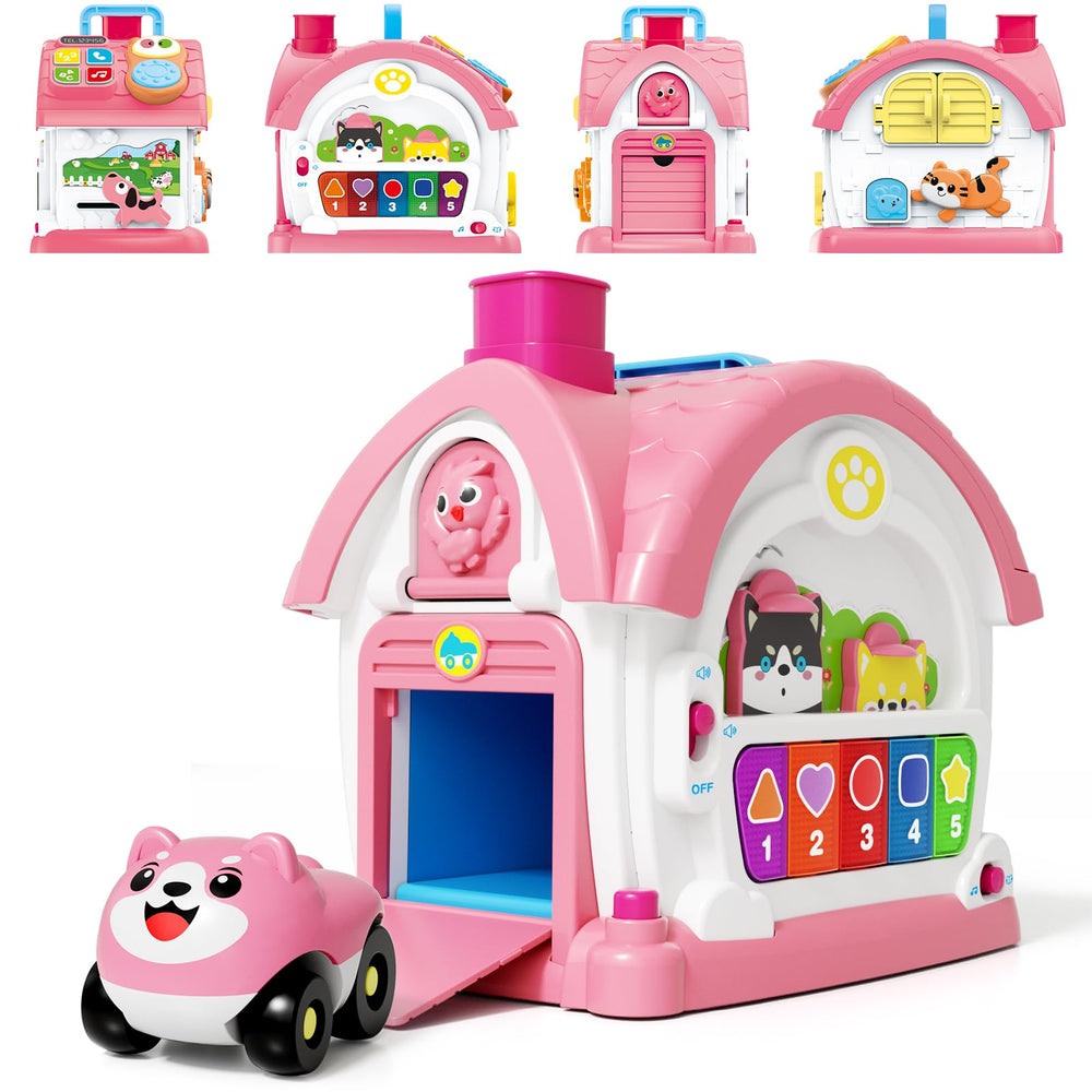 ShyLizard Montessori Learning House with piano keys for early learning fun.