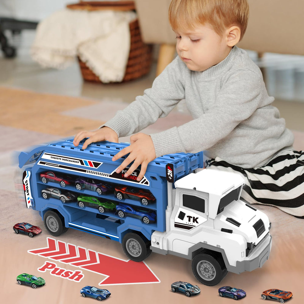 ShyLizard large storage compartment to organize up to 14 cars neatly.