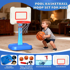 ShyLizard toddler hoop has a sturdy base for stable indoor or poolside play.