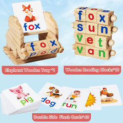 ShyLizard vowel-rotating-blocks encourage spelling and word-building skills.