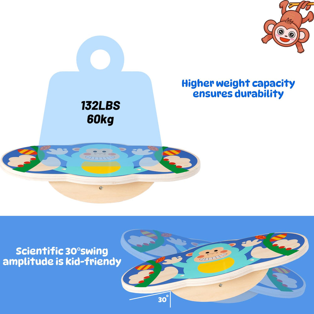 Siairo wobble balance board suited for indoor and outdoor use on flat surfaces.