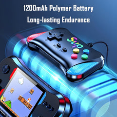 Sibotion SUP Retro console 1200mAh battery supports hours of play.