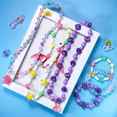 SIELEVIN kids jewelry bracelet set, easy wear with durable elastic.