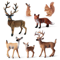 SIENON forest deer family figure for cake toppers and imaginative play