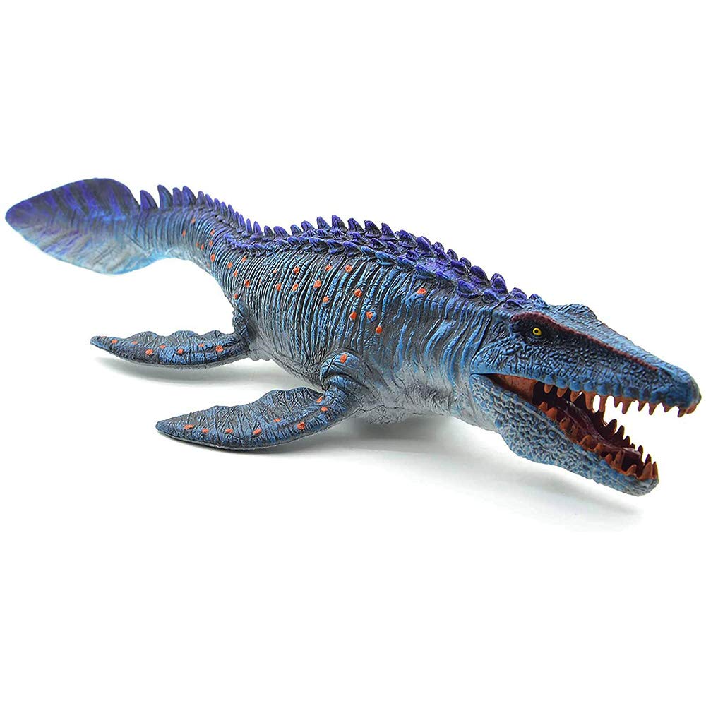SIENON large Mosasaurus dinosaur figurine showcases lifelike detail for collection and display.