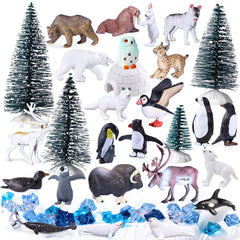 SIENON polar bear figurine for classroom diorama and playful storytelling.