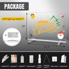 Signsxcel LED drawing board showing 8 color lighting options to spark creativity