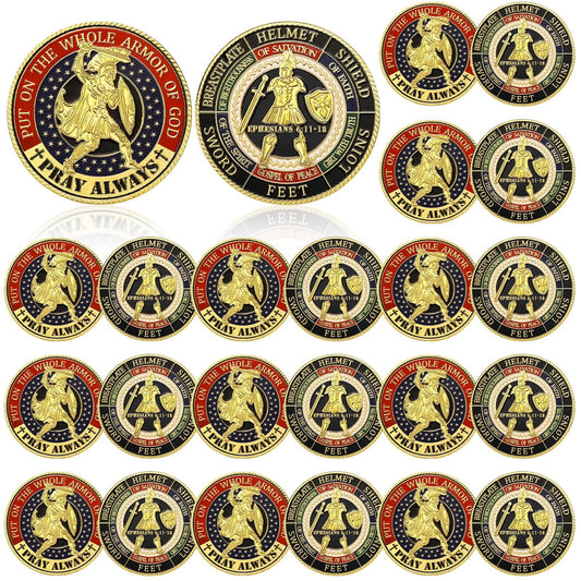 Siifert Armor of God coins in packaging, ideal for gifting and collection.