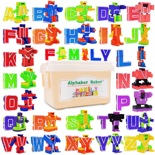 Siiziitoo Alphabots letters-to-robots transform the alphabet for engaging play
