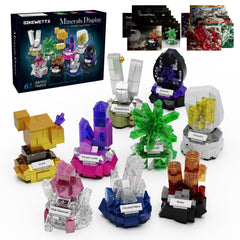 Sikewettx mineral blocks featured emerald gemstone model for display and learning.