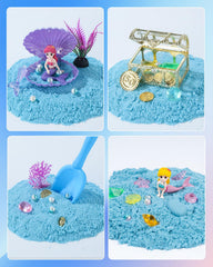 Sikmcle seashells and starfish gems in the kit supporting creative play.