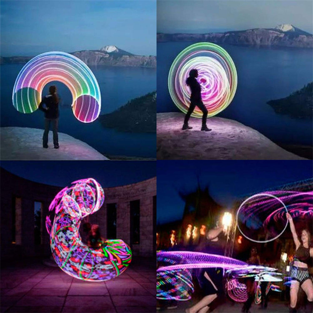 SIKWO LED dance hoop shows auto color change for dynamic routines