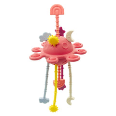 SILI FACTORY Montessori sensory toy ropes and popping holes for tactile exploration.