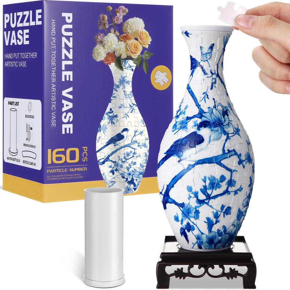 Silipull 3D puzzle vase assembled showcases interlocking design for unique home decor